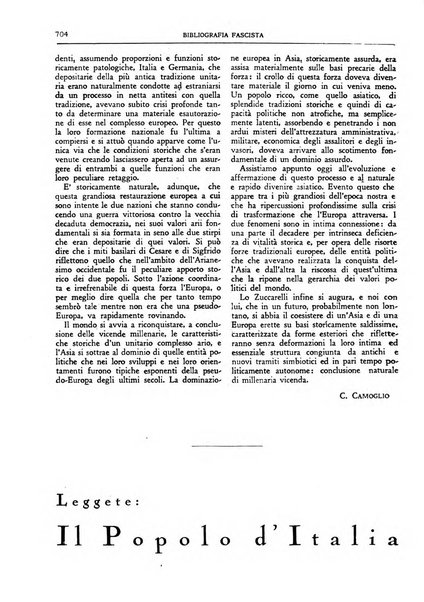 Bibliografia fascista rassegna mensile del movimento culturale fascista in Italia e all'estero