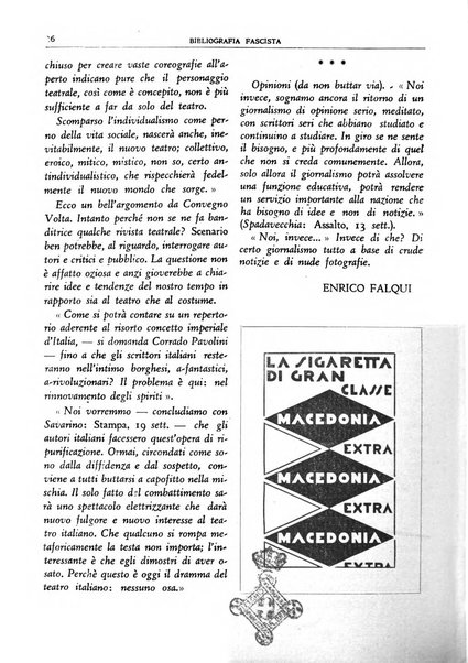 Bibliografia fascista rassegna mensile del movimento culturale fascista in Italia e all'estero