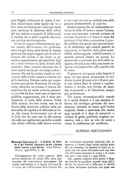 Bibliografia fascista rassegna mensile del movimento culturale fascista in Italia e all'estero