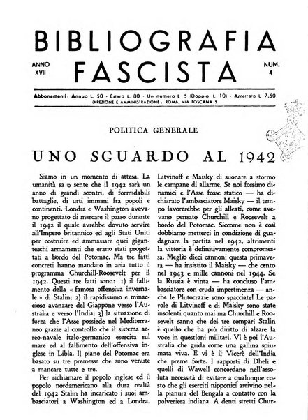 Bibliografia fascista rassegna mensile del movimento culturale fascista in Italia e all'estero