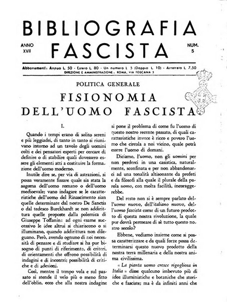 Bibliografia fascista rassegna mensile del movimento culturale fascista in Italia e all'estero