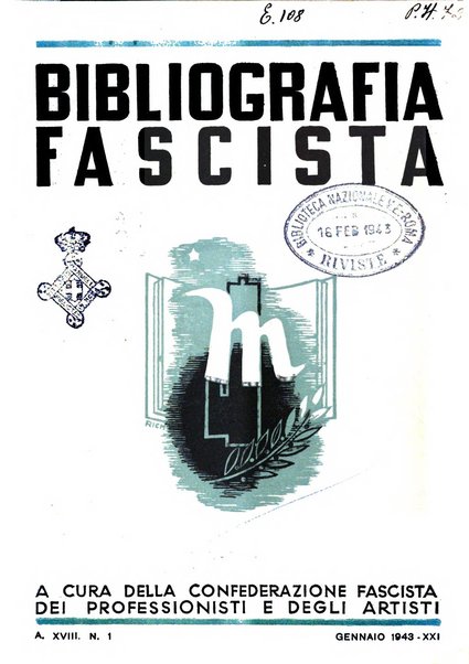 Bibliografia fascista rassegna mensile del movimento culturale fascista in Italia e all'estero