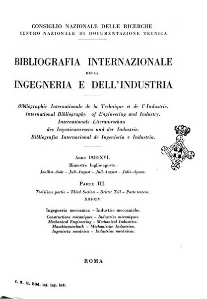 Bibliografia internazionale dell'ingegneria e dell'industria