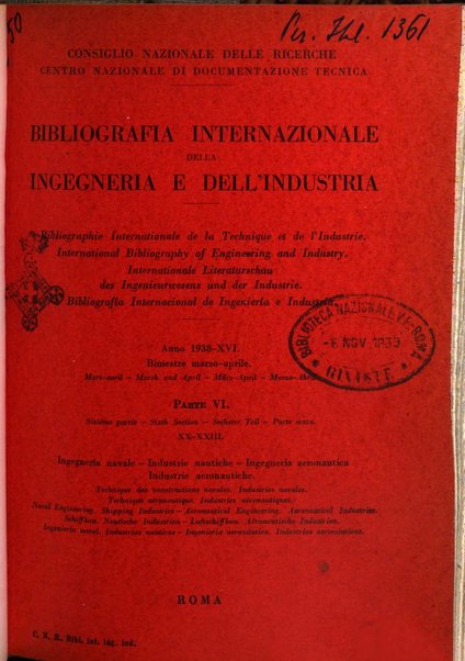 Bibliografia internazionale dell'ingegneria e dell'industria