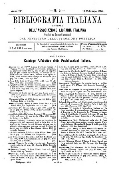 Bibliografia italiana giornale dell'Associazione libraria italiana