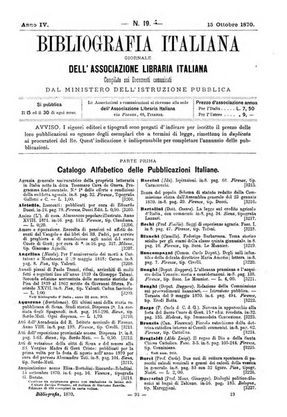 Bibliografia italiana giornale dell'Associazione libraria italiana