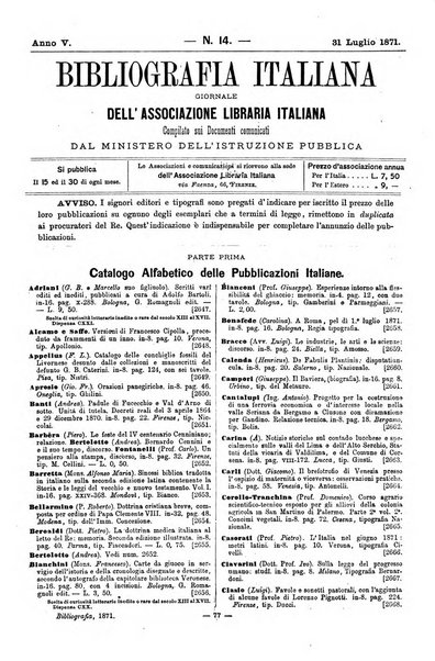 Bibliografia italiana giornale dell'Associazione libraria italiana