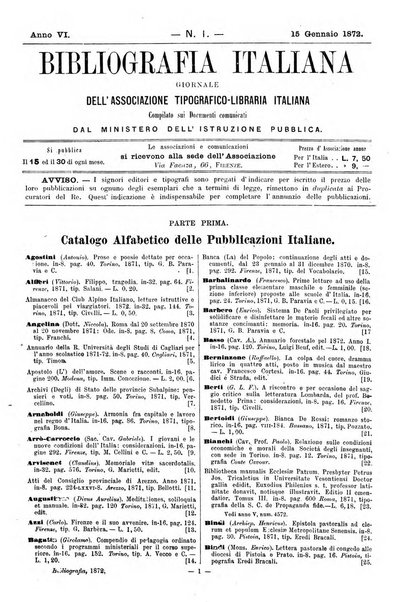 Bibliografia italiana giornale dell'Associazione libraria italiana