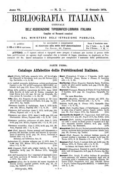 Bibliografia italiana giornale dell'Associazione libraria italiana