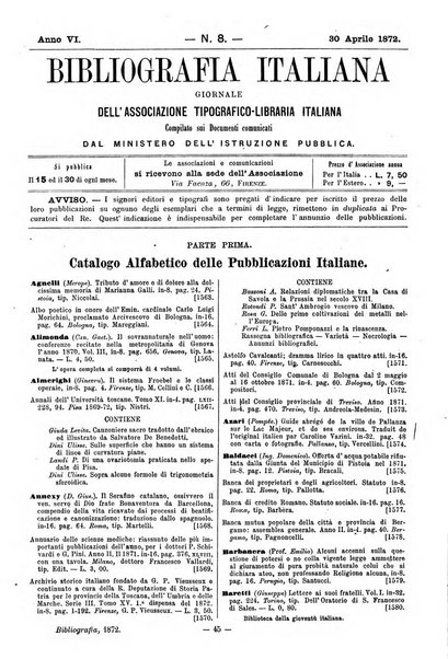 Bibliografia italiana giornale dell'Associazione libraria italiana