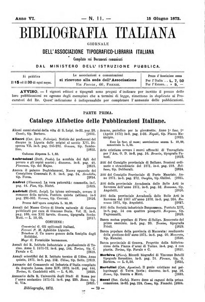 Bibliografia italiana giornale dell'Associazione libraria italiana