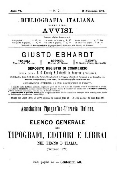 Bibliografia italiana giornale dell'Associazione libraria italiana