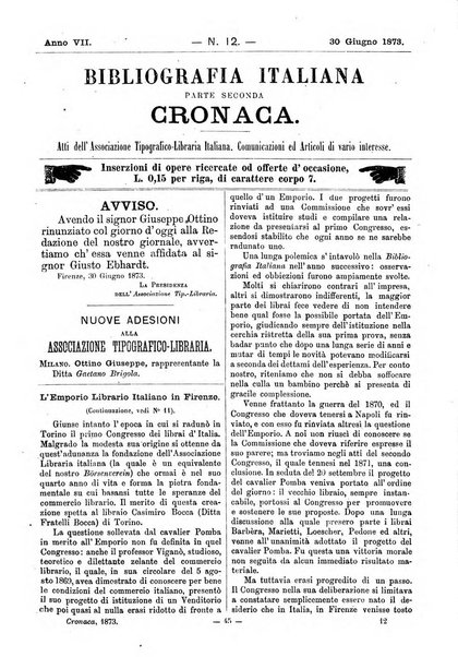 Bibliografia italiana giornale dell'Associazione libraria italiana