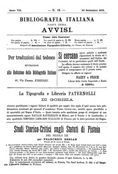 Bibliografia italiana giornale dell'Associazione libraria italiana