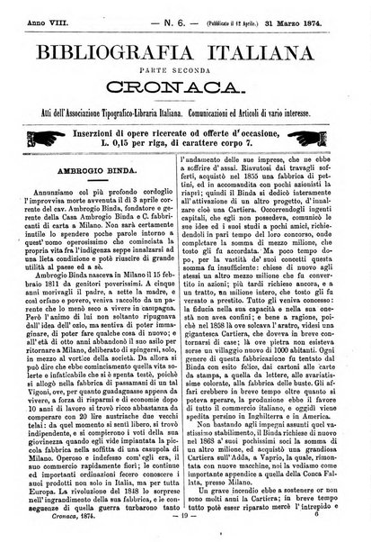 Bibliografia italiana giornale dell'Associazione libraria italiana