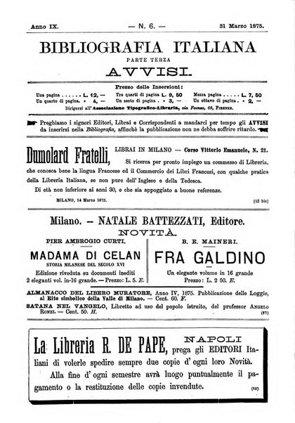 Bibliografia italiana giornale dell'Associazione libraria italiana