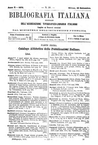 Bibliografia italiana giornale dell'Associazione libraria italiana