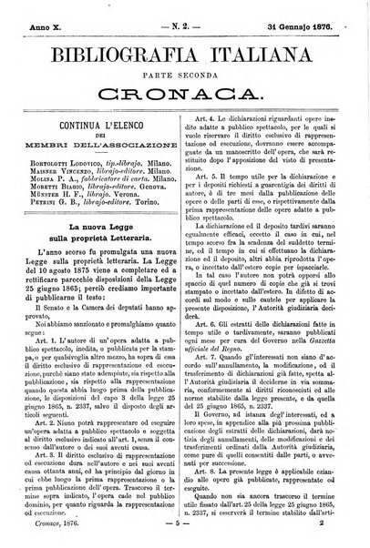 Bibliografia italiana giornale dell'Associazione libraria italiana