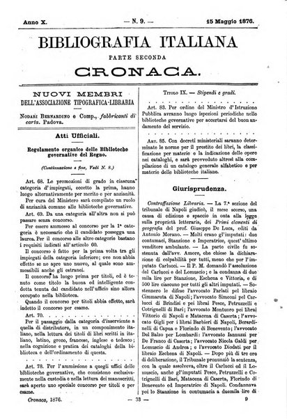 Bibliografia italiana giornale dell'Associazione libraria italiana