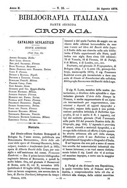 Bibliografia italiana giornale dell'Associazione libraria italiana