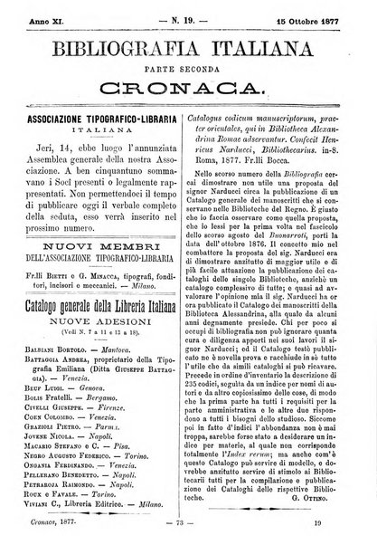 Bibliografia italiana giornale dell'Associazione libraria italiana