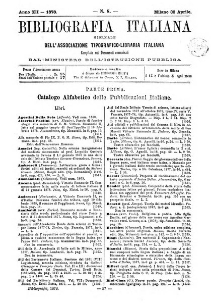 Bibliografia italiana giornale dell'Associazione libraria italiana