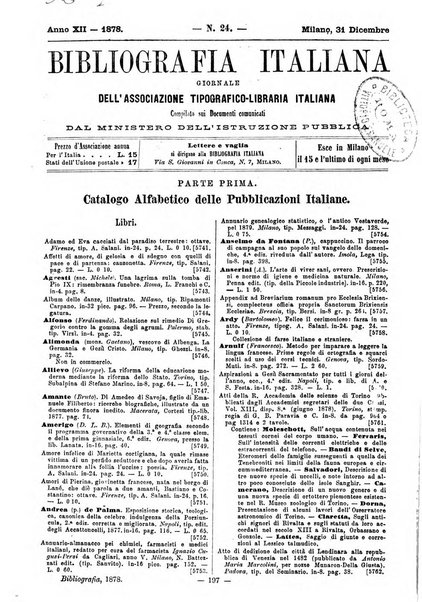 Bibliografia italiana giornale dell'Associazione libraria italiana