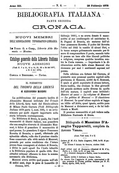 Bibliografia italiana giornale dell'Associazione libraria italiana