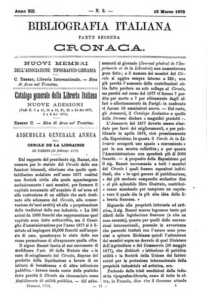 Bibliografia italiana giornale dell'Associazione libraria italiana