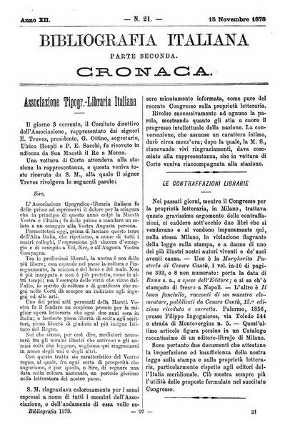 Bibliografia italiana giornale dell'Associazione libraria italiana