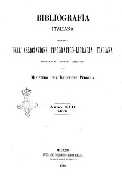 Bibliografia italiana giornale dell'Associazione libraria italiana