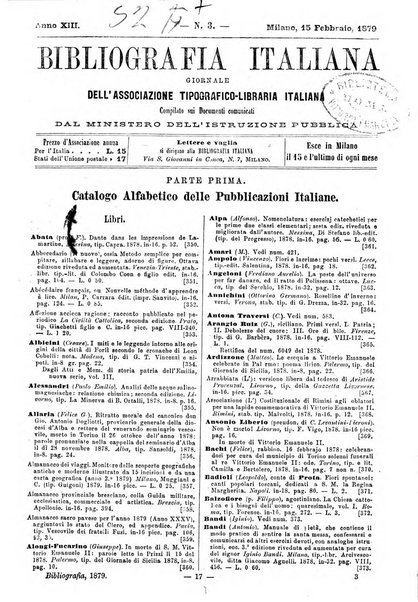 Bibliografia italiana giornale dell'Associazione libraria italiana