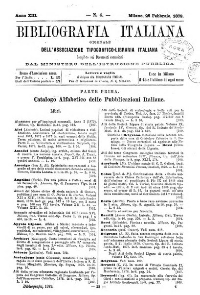 Bibliografia italiana giornale dell'Associazione libraria italiana