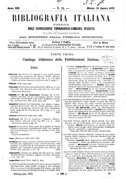 Bibliografia italiana giornale dell'Associazione libraria italiana