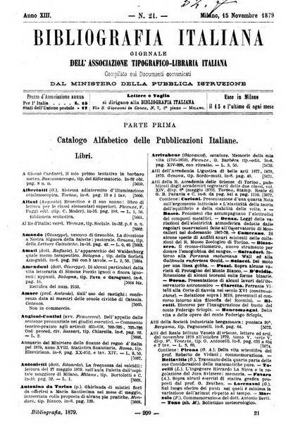 Bibliografia italiana giornale dell'Associazione libraria italiana