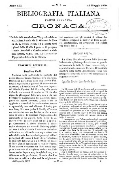 Bibliografia italiana giornale dell'Associazione libraria italiana