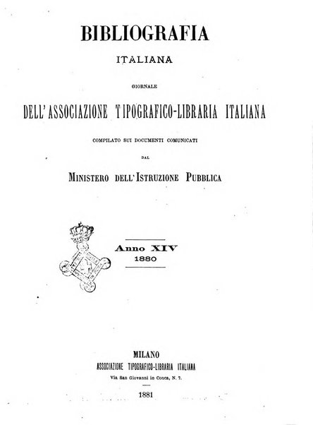 Bibliografia italiana giornale dell'Associazione libraria italiana