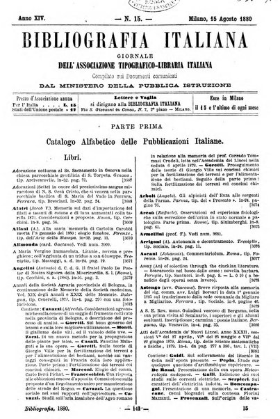 Bibliografia italiana giornale dell'Associazione libraria italiana