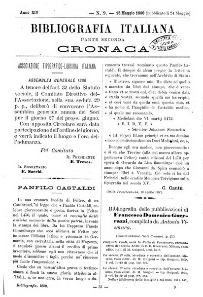 Bibliografia italiana giornale dell'Associazione libraria italiana