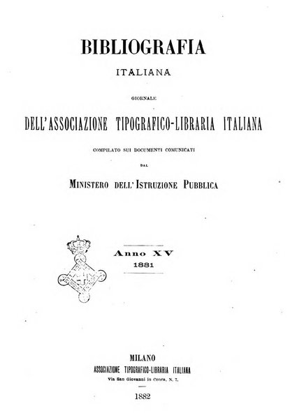 Bibliografia italiana giornale dell'Associazione libraria italiana