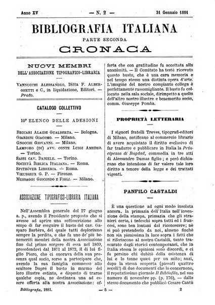 Bibliografia italiana giornale dell'Associazione libraria italiana