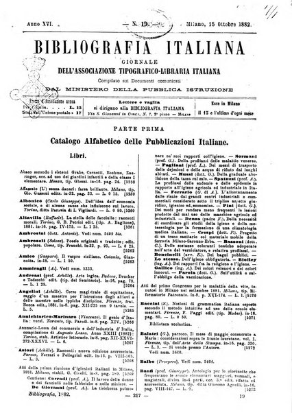 Bibliografia italiana giornale dell'Associazione libraria italiana