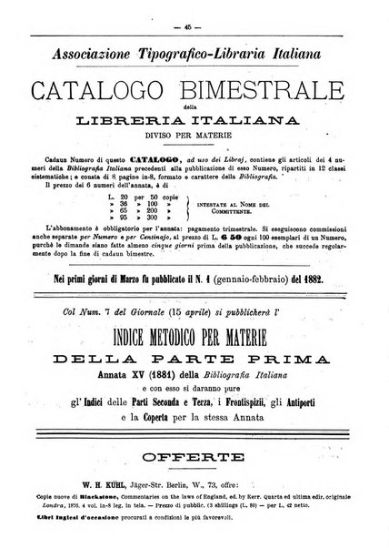 Bibliografia italiana giornale dell'Associazione libraria italiana