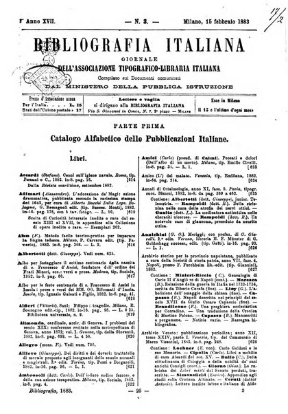 Bibliografia italiana giornale dell'Associazione libraria italiana