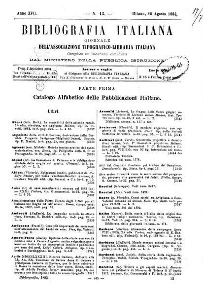 Bibliografia italiana giornale dell'Associazione libraria italiana