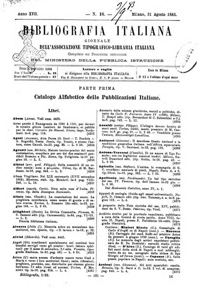 Bibliografia italiana giornale dell'Associazione libraria italiana