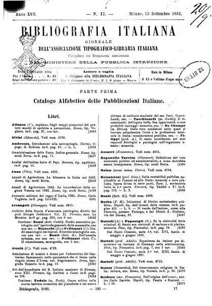 Bibliografia italiana giornale dell'Associazione libraria italiana