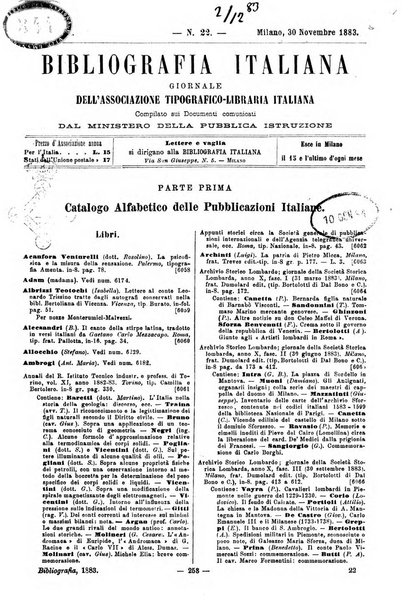 Bibliografia italiana giornale dell'Associazione libraria italiana