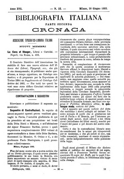 Bibliografia italiana giornale dell'Associazione libraria italiana