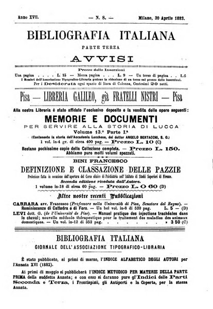 Bibliografia italiana giornale dell'Associazione libraria italiana